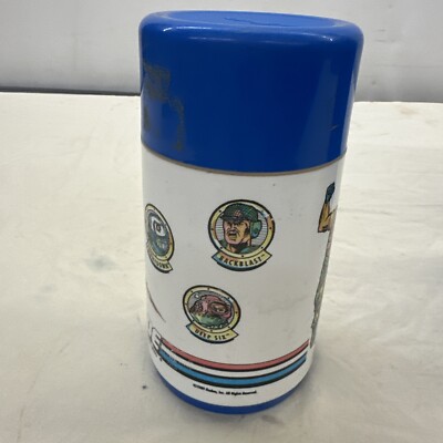 Vintage 1989 Hasbro GI Joe Blue Plastic Lunchbox With Thermos