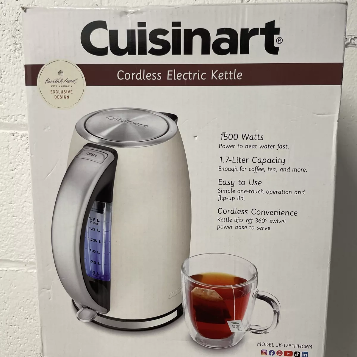 Cuisinart 1.7-Liter Electric Kettle in Stainless Steel