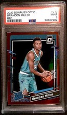 2023-24 Donruss Optic Rated Rookie Red 37/99 Brandon Miller #219 PSA 9 GS1