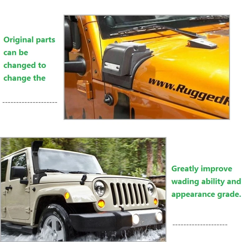 Snorkel Kit For Jeep Wrangler JK Air Intake 2007-2018 Black - Image 4 of 4