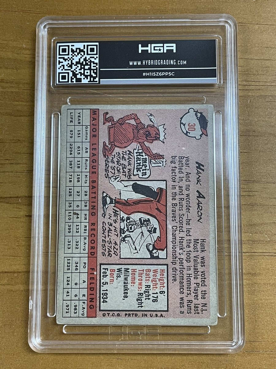 topps #30 Hank Aaron 野球カード 1958 Topps Baseball #30 Hank Aaron PSA 5 | eBay