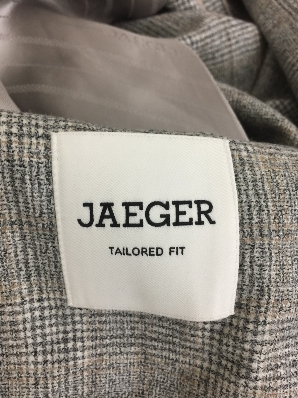 Jaeger Men's Jacket Size 46" Grey Check Wool Single Breasted Tailored Fit New F1 image 9