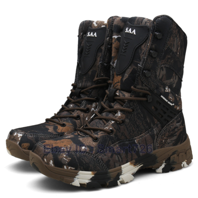 Men\'s Tactical Camo Brown Lace-Up Boots Mens Lace Up Camouflage Ankle Boots Outdoor Military Combat  main image 4