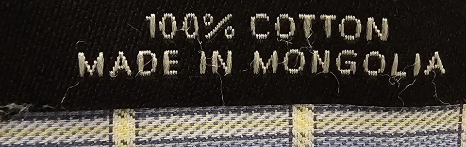 Camisa masculina Eagle tamanho 16.5 34/35 listrada azul branca amarela - Imagem 3 de 4