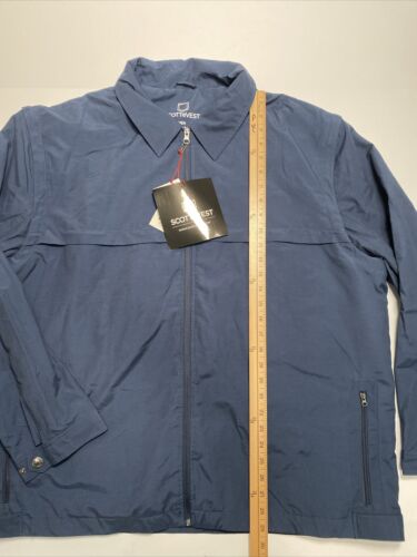 SCOTTeVEST TEC Jacket Men’s 2XL Navy Blue Zip Up Pickpocket Pockets - Picture 8 of 9
