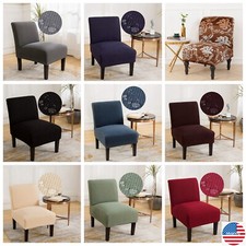 Armless Accent Chair Cover Knitted Chair Covers Stretch Slipper Chair Slipcover