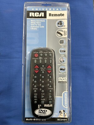 RCA Universal REMOTE CONTROL Model RCU404 - for TV VCR Cable Box DBS System NEW