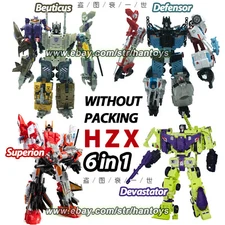 HZX 6 IN 1 Defensor & Bruticus & Superion Devastator Sets IDW Action Figure Toys
