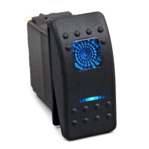 ON-OFF Blue/Red LED Light Bar 5-pin Momentary Rocker Toggle Switch Car Boat - Picture 6 of 19