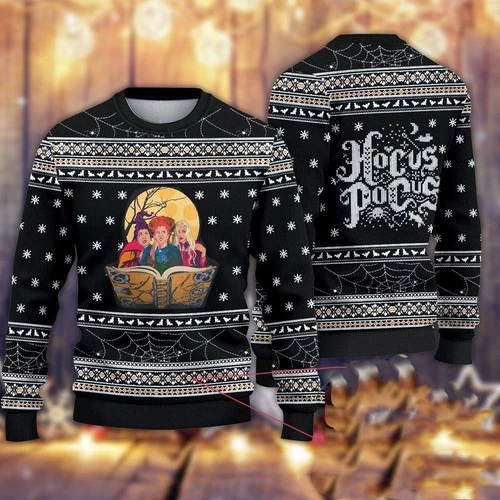 Hocus Pocus Christmas Ugly Sweater (AOP) Size S-5XL