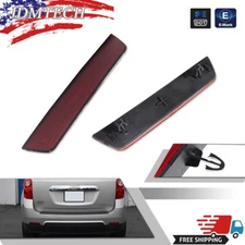 OE-Style Red Lens Bumper Reflector Lights Lamps For 10-17 Chevrolet Equinox Rear