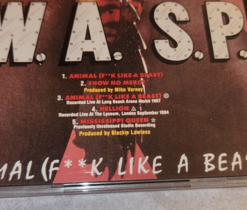 Animal (F**k like a Beast) [EP] by W.A.S.P. (CD, Jul-1993