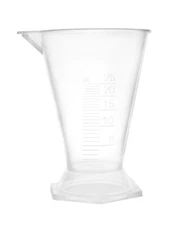 Conical Measure, 25ml - Polypropylene Plastic, Translucent  - Eisco Labs