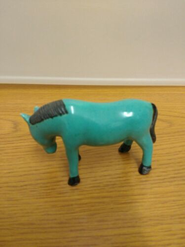 Vintage Chinese Export turquoise Blue glaze horse figurines - Picture 9 of 12