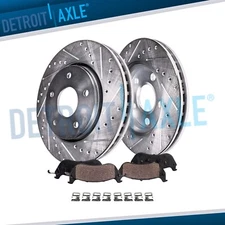 Front Drilled Disc Brake Rotors Brake Pads Kit for Buick Envision Cadillac XT4