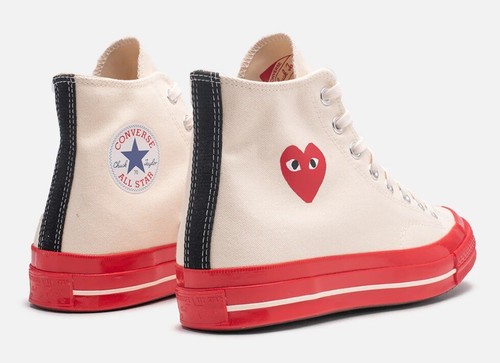 Converse x Commes des Garcons - AO1794C - Impecable/Rojo/Argret - Para hombre talla 8,5 - Imagen 2 de 6