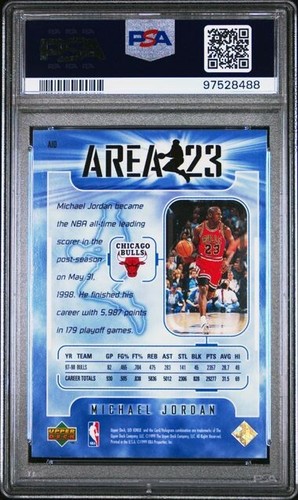 PSA 7 1998-99 Upper Deck Ionix - Area 23 #A10 Michael Jordan - Picture 2 of 2