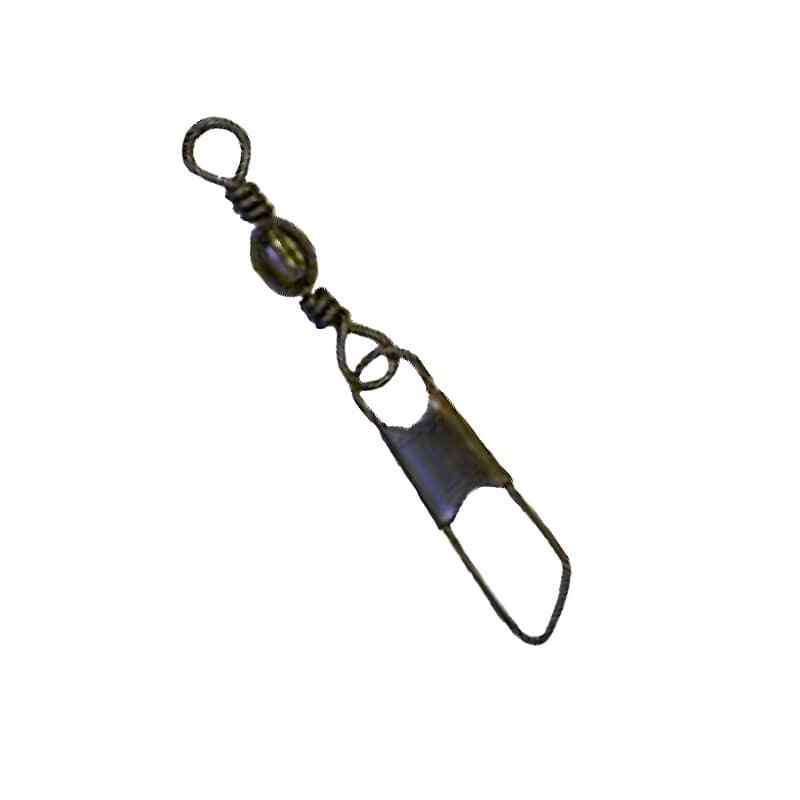 Eagle Claw Barrel Swivel With Safety Snap Size 20 Black Count 24 (3