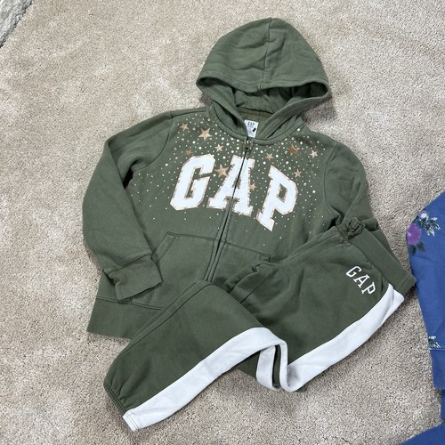 GAP Girls Hoodie Jogger Sweatpants Medium 8 Hoodie Large Lot 3 Sets - Picture 4 of 13