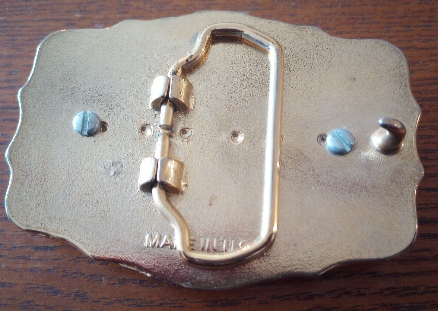 US Marine Corps Brass Belt Buckle USMC Made In USA Vi… Gem