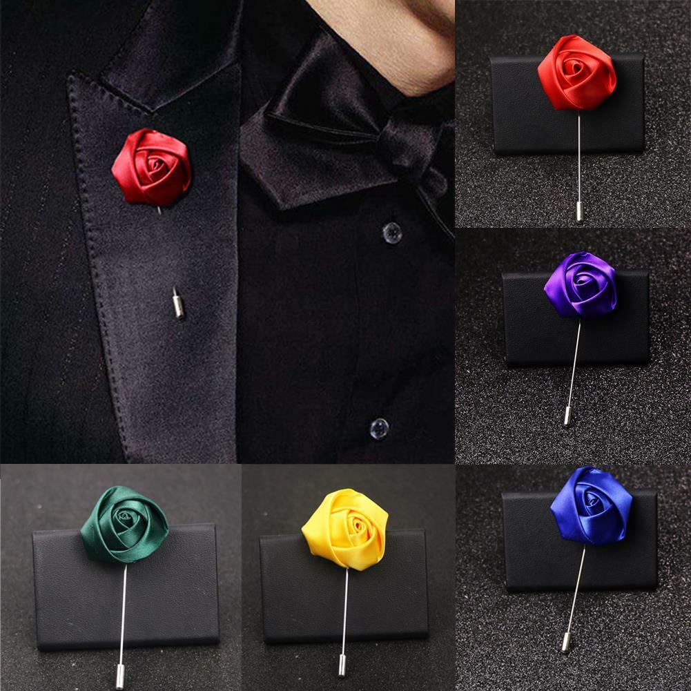 Rose Flower Lapel Pin Men Cloth Brooch Pin Wedding Boutonniere Suit Jewelry  Chic – Asa College: Florida