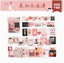 80pcs -  40x2 Kawaii Stationery Stickers Cute Diary Planner Decorative Tulip