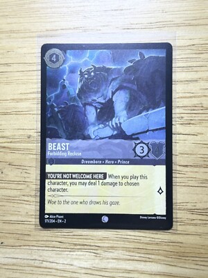 Disney Lorcana Rise Of The Flood Born - Beast - Forbidding Recluse - Cold Foil