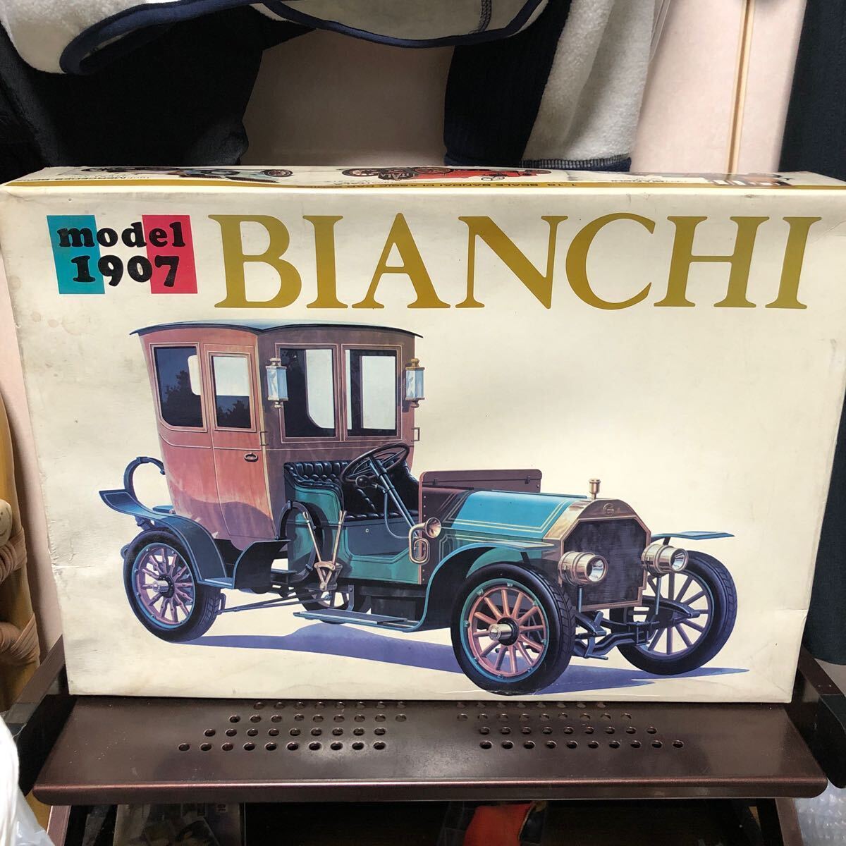 Unexplored Bandai 1/16 1907 Bianchi Motor Rise Plastic Model 