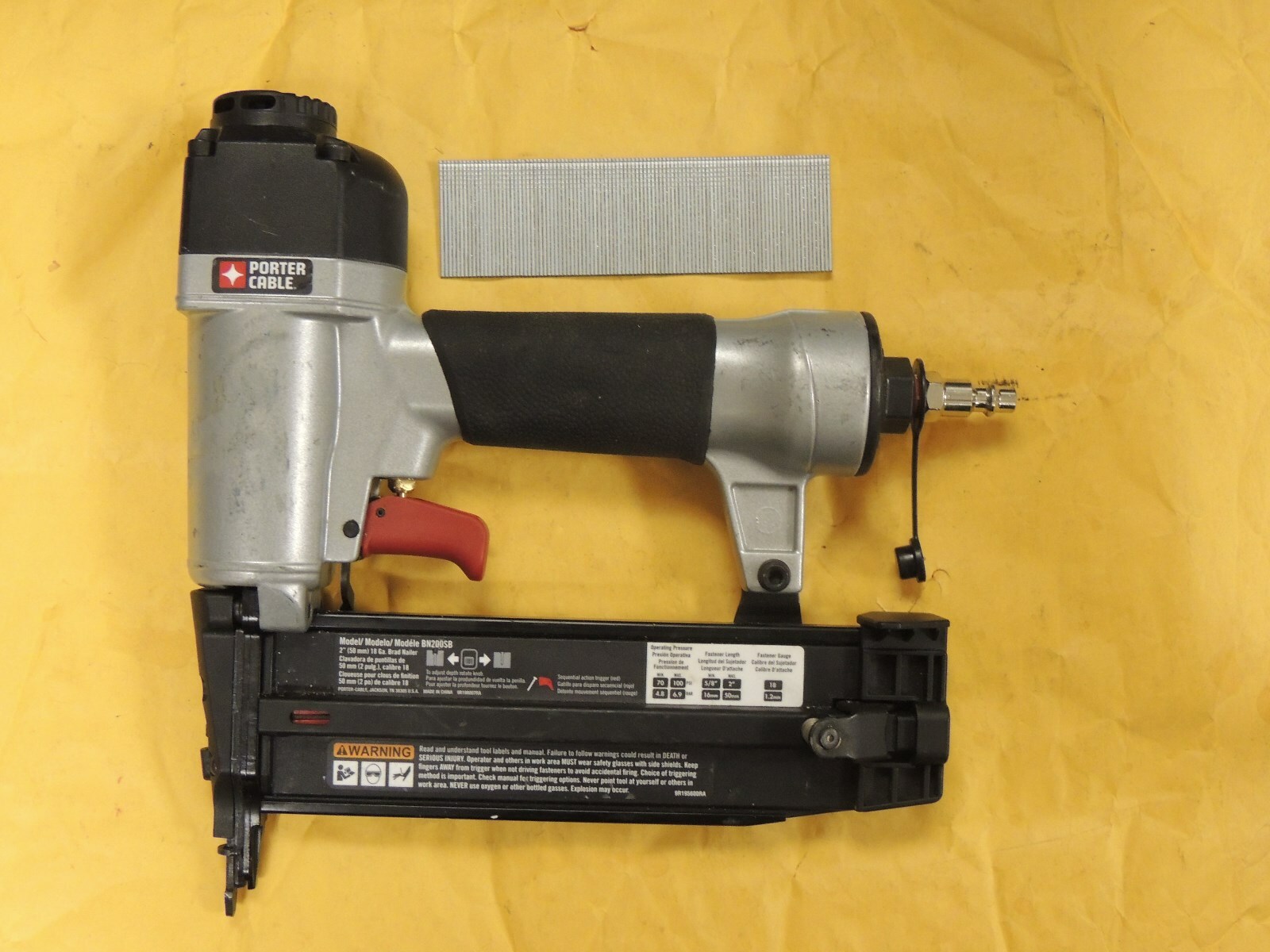 PorterCable BN200SB Pneumatic 18Ga. Brad Nailer, Tested Good eBay