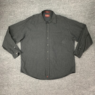 Nordstrom Dress Shirt Men L Large Charcoal Gray Natural Style Long Sleeve  Collar | eBay