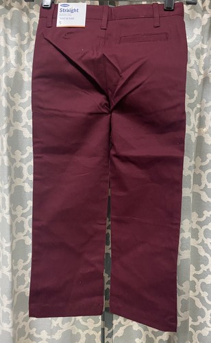 Old Navy Boys Straight, Built-In Flex Jeans, Maroon, Size 5 Regular NWT (D1) - Picture 2 of 2