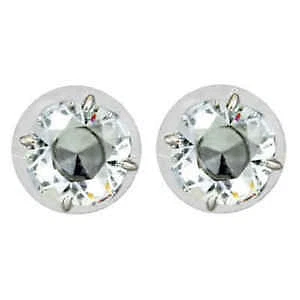 Pendientes de Moda NYC rodio plateado Stud