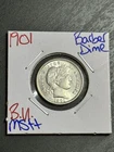 1901 P Barber Silver Dime BU Uncirculated MS++ Better Date Coin (Raw14314)