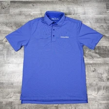 SiriusXM Radio Polo Shirt Men's Medium Purple Striped Casual Golf Bobby Jones