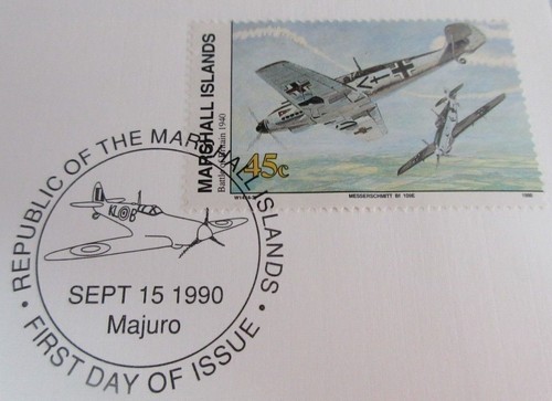 1940-1990 BATTLE OF BRITAIN FIRST DAY STAMP COVERS X 2 WITH ALBUM/FOLDER SHEET - Picture 3 of 7