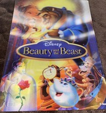 Disney Movie Club 3-D Lenticular Card Beauty And The Beast