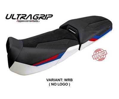 Saddle cover seat cover Ulma UG white-red-blu TPZ comp BMW R 1300 GS ADV 2024 2026