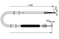 Bosch Bremsseil Seilzug Feststellbremse 1 987 482 590 FüR Doblo Fiat 223AXA1A