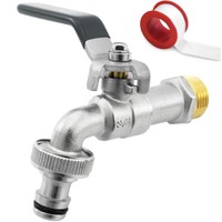 Premium 3/4 Zoll Wasserhahn Aus Messing Rost Und Frostsicher + Gratis Schlauc...
