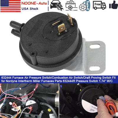 #ad #ad 632252 632452 632444 Gas Furnace Parts Pressure Switch 1.74#x27;#x27; W C for Nordyne $22.80