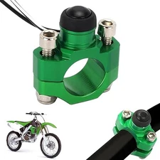 CNC Dirt Bike Engine Stop Start Kill Switch Button CNC with Mounting Green