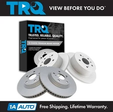 TRQ Front Rear Brake Coated Rotor Kit for Toyota Avalon Lexus ES300h ES350