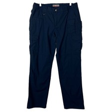 5.11 Tactical Pants Women's Size 14 Long Cargo Navy Blue Workwear Straight Leg