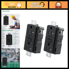 2-Pack 20 Amp GFCI Outlet 125V - Industrial Grade Ground Fault Circuit Interrupt