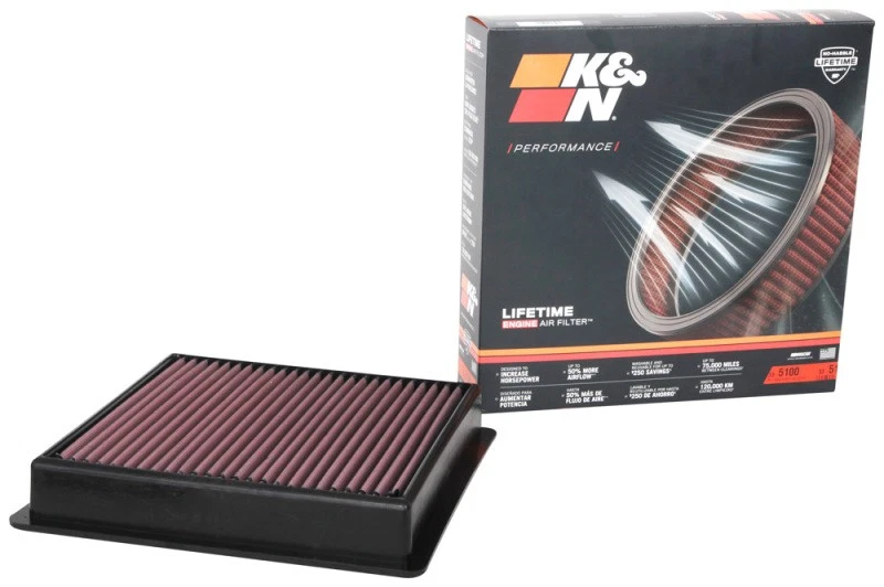 Filtro de aire de alto flujo K&N 33-5100 para Ford F-250/F-350/F-450/F-550/F-600 2020-25 Foto 4 de 4