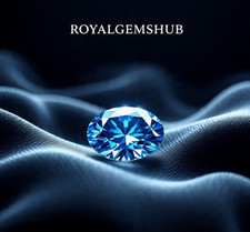 1 Ct Natural Certified Oval Cut Blue D Grade Diamond VVS1 1 Free Gift