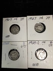 Lot Of 4 Circulated Early Mercury Dimes