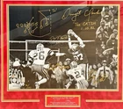 Joe Montana Dwight Clark Signed 16x20 Photo w/ "The Catch" Tristar FRAMED