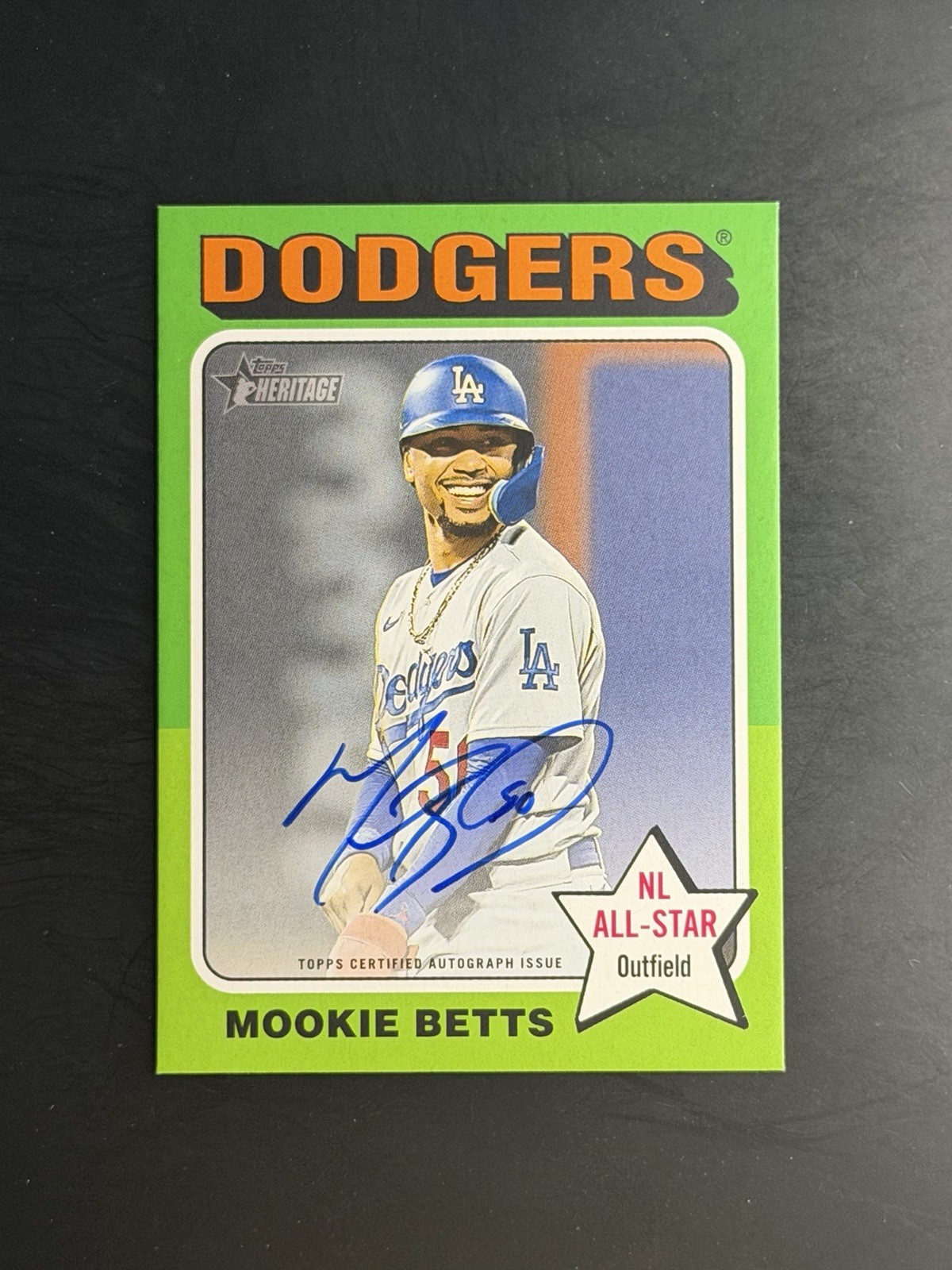 2024 Topps Heritage High Number Mookie Betts Real One Auto