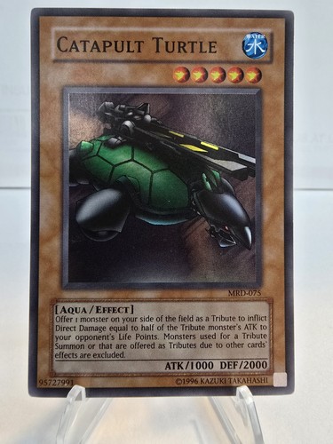 Catapult Turtle * NM * MRD-075 * HOLO BLEED * Super Rare * 2002 * Yugioh - Picture 1 of 2